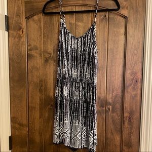 Patterned Black & White Romper